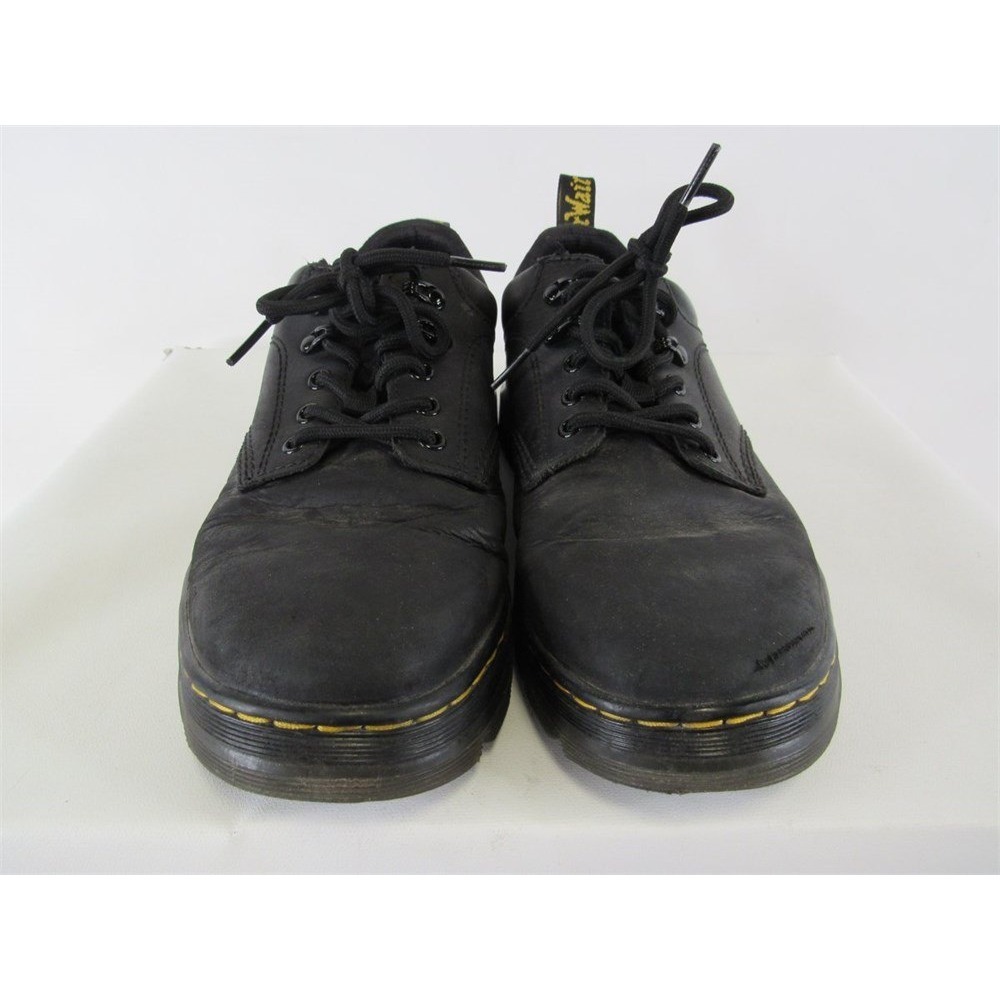 Dr. Martens Reeder Shoes Mens 10 Black Good Leather Low Top Lug Sole Hiker - Picture 7 of 9